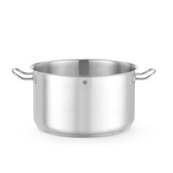Főzőedény közepes méretű - fedél nélkül, HENDI, Kitchen Line, 15L, ⌀320x(H)190mm 837740