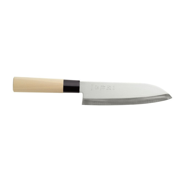Japán kés Santoku, HENDI, Világos fa, (L)290mm 845035