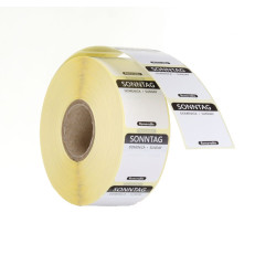 Napi élelmiszerbiztonsági címkék, többször használatos, könnyen kivehető, HENDI, Vasárnap, Fekete, 1000 db., 25x25mm 850756