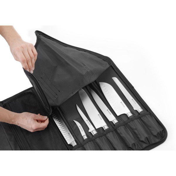 Késtartó táska, HENDI, Fekete, 510x50x(H)170mm 856277