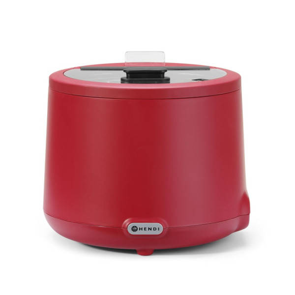 Leves melegentartó UNIQ, HENDI, designed by Robert Bronwasser, 8L, Piros, 220-240V/500W, ⌀365x(H)325mm 860571