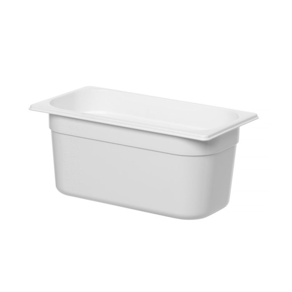 GN edény 1/3, HENDI, GN 1/3, 5,7L, Fehér, 325x176x(H)150mm 862568