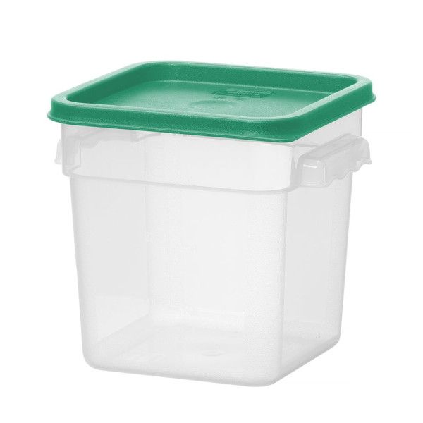 Ételkonténer mércés jelzéssel, HENDI, 3,8L, 190x190x(H)180mm 870914