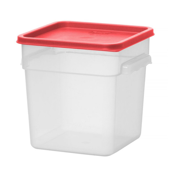 Ételkonténer mércés jelzéssel, HENDI, 7,6L, 235x235x(H)230mm 870938