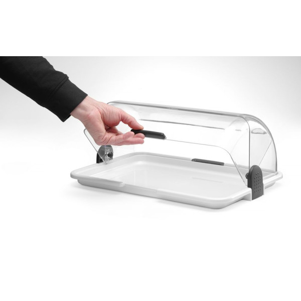 Ételtároló rolltop fedővel, HENDI, 465x310x(H)190mm 871706