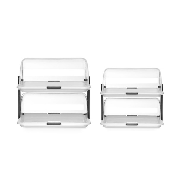 Ételtároló rolltop fedővel - kettős, HENDI, 465x310x(H)410mm 871713