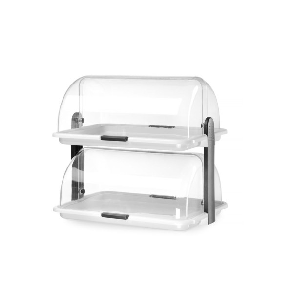 Ételtároló rolltop fedővel - kettős, HENDI, 465x310x(H)410mm 871713