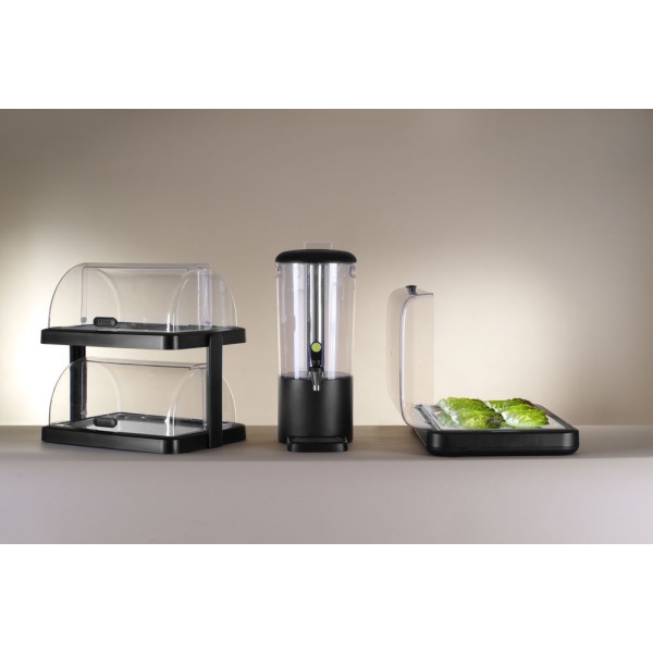 Dupla roll-top hűthető ételtároló Duo UNIQ, HENDI, designed by Robert Bronwasser, Fekete, 480x355x(H)480mm 871812