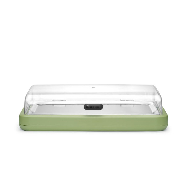 Hűthető ételkínáló tároló UNIQ, HENDI, designed by Robert Bronwasser, GN 1/1, Fekete, 593x389x(H)147mm, Téglalap alakú 871904