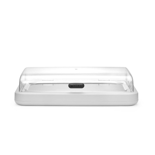 Hűthető ételkínáló tároló UNIQ, HENDI, designed by Robert Bronwasser, GN 1/1, Fehér, 593x389x(H)147mm, Téglalap alakú 871911