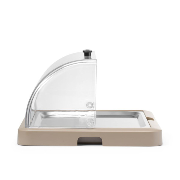 Felhajtható tetejű hűthető vitrin Duo UNIQ, HENDI, designed by Robert Bronwasser, Szimpla, Bézs, 460x355x(H)220mm, Téglalap alakú 871942