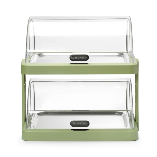 Dupla roll-top hűthető ételtároló Duo UNIQ, HENDI, designed by Robert Bronwasser, Zöld, 480x355x(H)480mm 871973