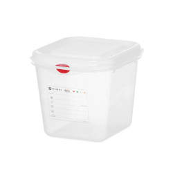 GN 1/6 tartály, polipropilén, HENDI, GN 1/6, 2,6L, Átlátszó, 176x162x(H)150mm 873175