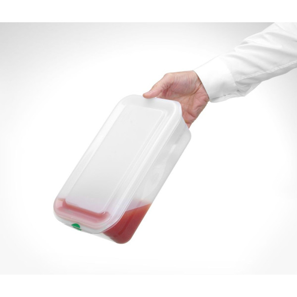 GN 1/4 polipropilén tartály, HENDI, GN 1/4, 2,8L, Átlátszó, 265x162x(H)100mm 873199