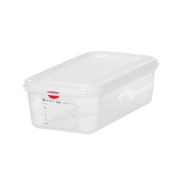 GN 1/3 tartály, polipropilén, HENDI, GN 1/3, 4L, Átlátszó, 325x176x(H)100mm 873236