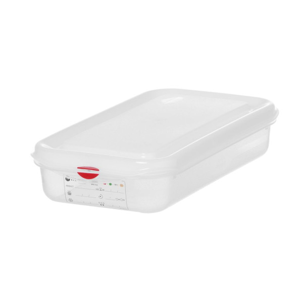 GN 1/3 tartály, polipropilén, HENDI, GN 1/3, 6L, Átlátszó, 325x176x(H)150mm 873243