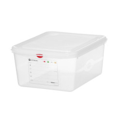 GN 1/2 tartály, polipropilén, HENDI, GN 1/2, 10L, Átlátszó, 325x265x(H)150mm 873274