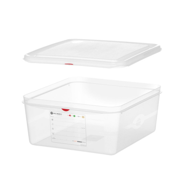 GN 2/3 tartály, polipropilén, HENDI, GN 2/3, 13,5L, Átlátszó, 354x325x(H)150mm 873311