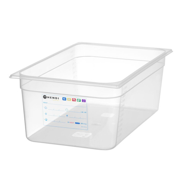 GN edény 1/1, HENDI, GN 1/1, 28L, Átlátszó, 530x325x(H)200mm 880050