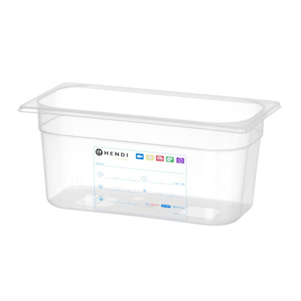 GN edény 1/3, HENDI, GN 1/3, 5,7L, Átlátszó, 325x176x(H)150mm 880265
