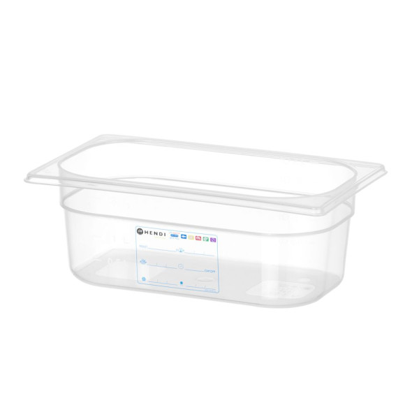 GN edény 1/4, HENDI, GN 1/4, 2,8L, Átlátszó, 265x162x(H)100mm 880371