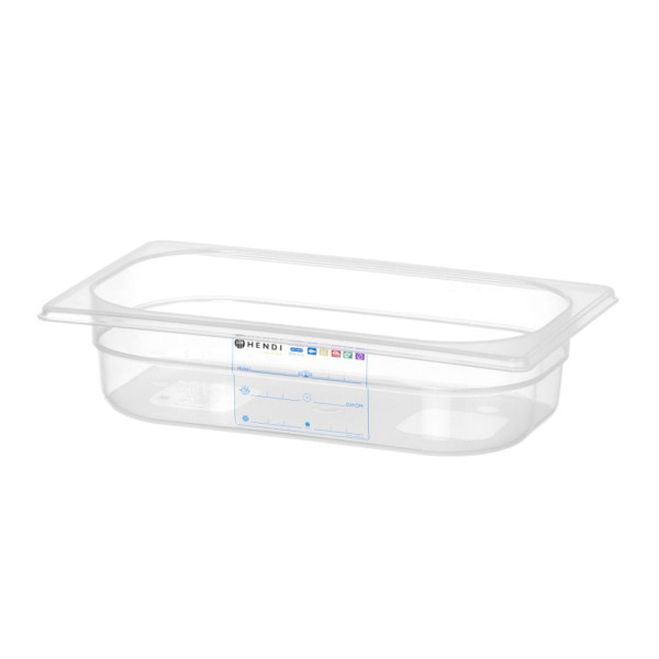 GN edény 1/4, HENDI, GN 1/4, 1,8L, Átlátszó, 265x162x(H)65mm 880388