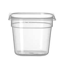 GN edény 1/6, HENDI, Profi Termékcsalád, GN 1/6, 2,4L, Átlátszó, 176x162x(H)150mm 880418