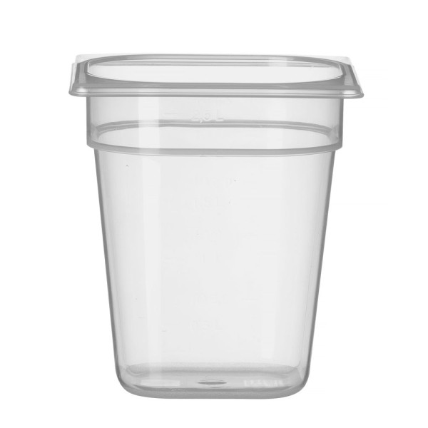 GN edény 1/6, HENDI, Profi Termékcsalád, GN 1/6, 1,6L, Átlátszó, 176x162x(H)100mm 880425