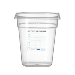 GN edény 1/6, HENDI, GN 1/6, 3,4L, Átlátszó, 176x162x(H)200mm 880456