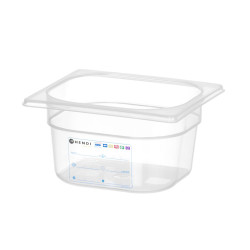 GN edény 1/6, HENDI, GN 1/6, 1,6L, Átlátszó, 176x162x(H)100mm 880470