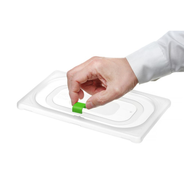Tető csipesz HACCP tároló edényekhez, HENDI, Zöld, 12 db 880678