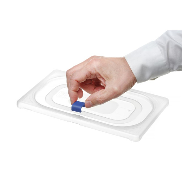 Tető csipesz HACCP tároló edényekhez, HENDI, Kék, 12 db 880692