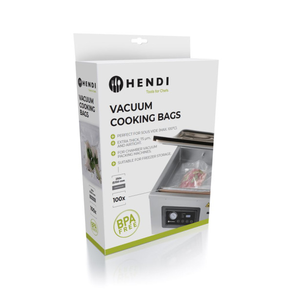 Vákuum főzőtasakok, HENDI, 100 db., 350x250mm 970669