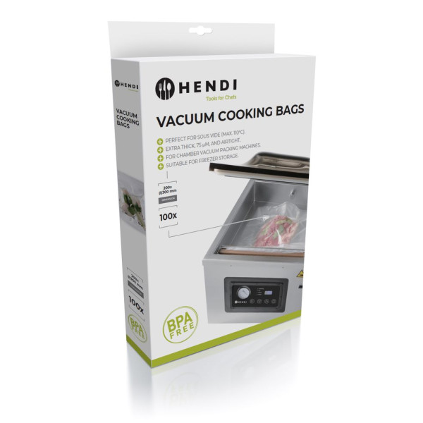 Vákuum főzőtasakok, HENDI, 100 db., 300x200mm 970683