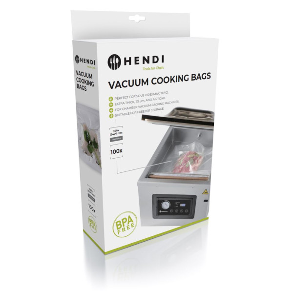 Vákuum főzőtasakok, HENDI, 100 db., 400x300mm 970690