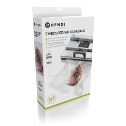 Bordázott vákuum tasakok, HENDI, 100 db., 250x350mm 971055