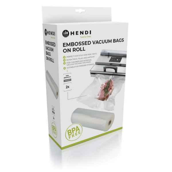 Bordázott vákuum tasakok hengeren - 2 db, HENDI, 2 db., 6000x200mm 971062