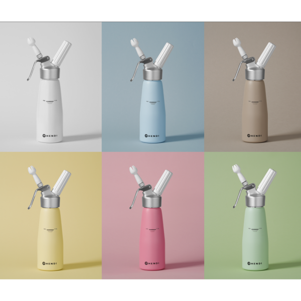 Habszifon, HENDI, 0,5L, Pasztell kék, ⌀80x(H)260mm 975862