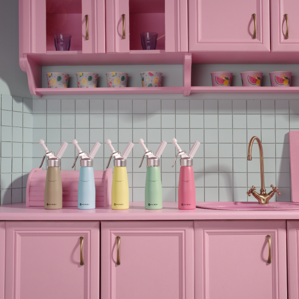 Habszifon, HENDI, 0,5L, Pasztell zöld, ⌀80x(H)260mm 975879