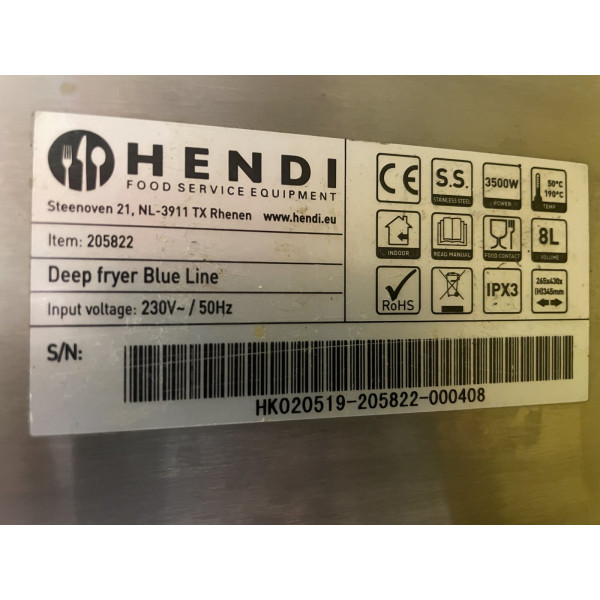 Hendi oil fryer - 8 liters Hendi oil fryer - 8 liters