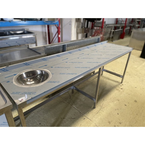 Narrow table with sink Stainless steel products