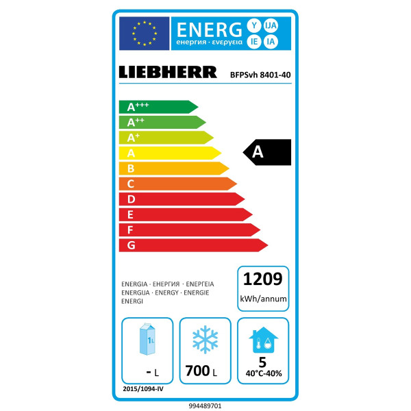 Liebherr Pékárú szabvány szerinti fagyasztókészülék keringőlevegő hűtéssel BFPSvh 8401-40 Liebherr Pékárú szabvány szerinti fagyasztókészülék keringőlevegő hűtéssel BFPSvh 8401-40