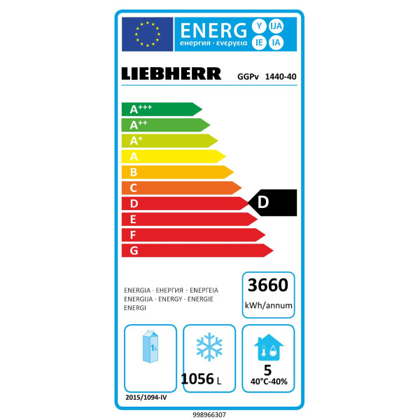 Liebherr GGPv 1440 fagyasztószekrény - ProfiLine GN 2/1 szabványú fagyasztószekrény légkeveréssel Liebherr GGPv 1440 fagyasztószekrény - ProfiLine GN 2/1 szabványú fagyasztószekrény légkeveréssel