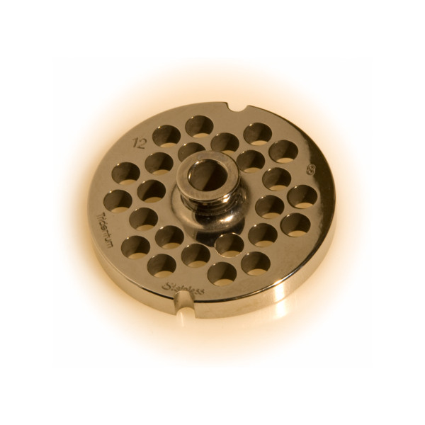 12 by a meat grinder grinding disc diameter of 8 mm