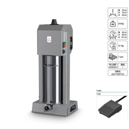 Facem (Trespade) výplň klobás mod. 15 litrov, nerezové státie (elektrická plnička klobás, nie hydraulická plnička klobás)