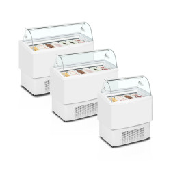 (ISA) Tefcold - FIJI 7 - Ventillációs hűtésű fagylaltos pult, fagyispult, fagylaltpult 7+7 tégelyes