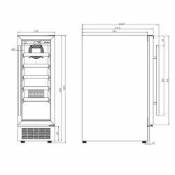 Tefcold TFW100-S - Borhűtő - Ipari keskeny kivitel - 80 literes - Rozsdamentes - fa polcokkal Tefcold TFW100-S - Borhűtő - Ipari keskeny kivitel - 80 literes - Rozsdamentes - fa polcokkal