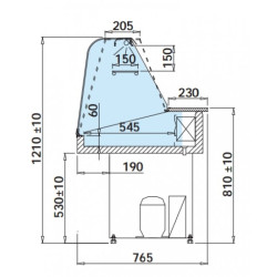 Igloo Tatiana 1.0S - Csemege hűtőpult - Statikus Igloo Tatiana 1.0S - Csemege hűtőpult - Statikus