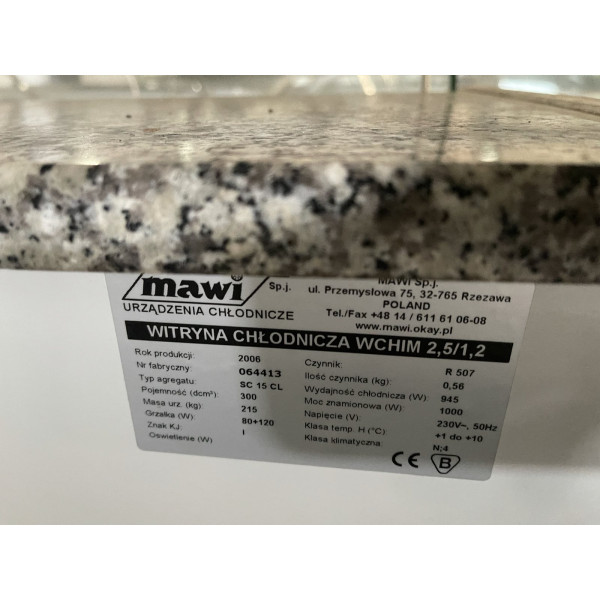 Mawi 2,5/1,2 csemegepult Mawi 2,5/1,2 csemegepult