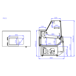 Igloo Pico 0.98 - Csemegehűtőpult - Statikus Igloo Pico 0.98 - Csemegehűtőpult - Statikus